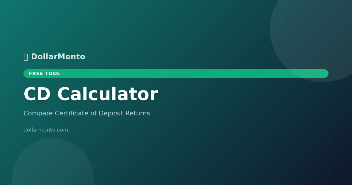 CD Calculator: How to Maximize Your Certificate of Deposit Returns