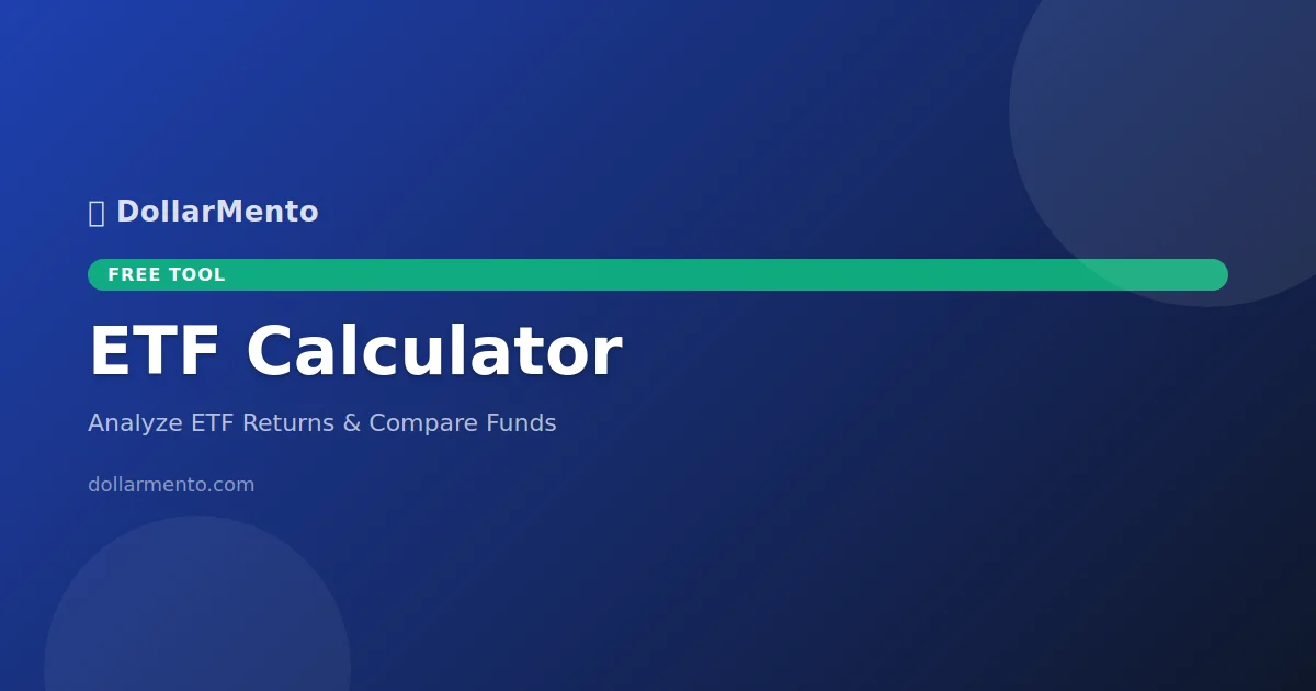 ETF Calculator: How Expense Ratios Are Secretly Draining Your Retirement Portfolio