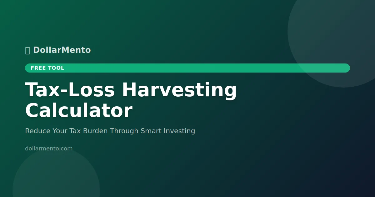 Tax-Loss Harvesting Calculator: How to Turn Market Losses Into Tax Savings